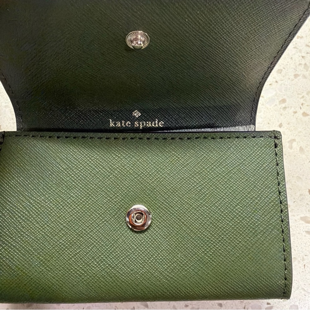 Kate Spade Wallet Christine Laurel Way Mini Card Holder Green NEW - Picture 3 of 6
